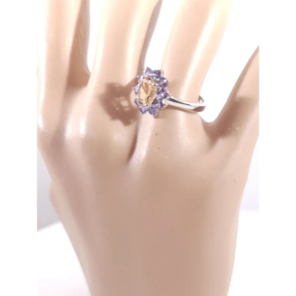 Marialite and Tanzanite Ring Size 7